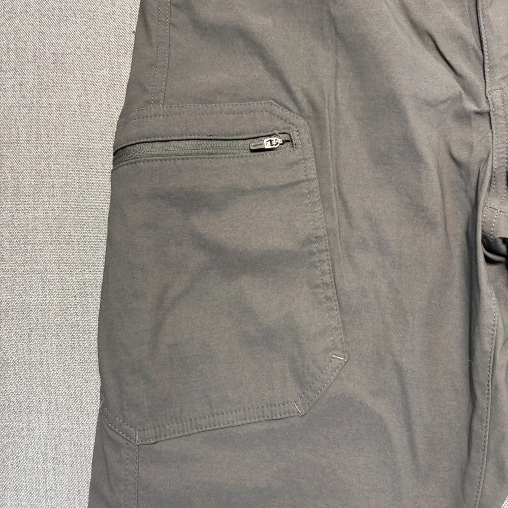 Eddie Bauer Mens Guide Pro Hiking Pants Gray 33x30 Straight Leg Cargo Pocket